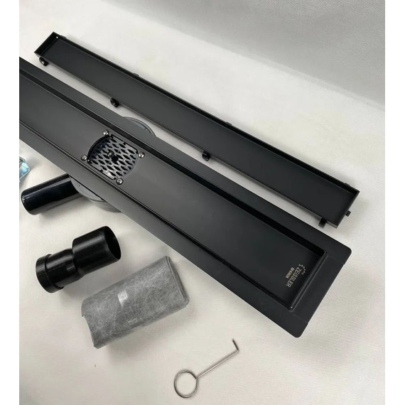 Трап Zeissler 70 см BAD557002BK, чёрный матовый (под плитку) - фото 14