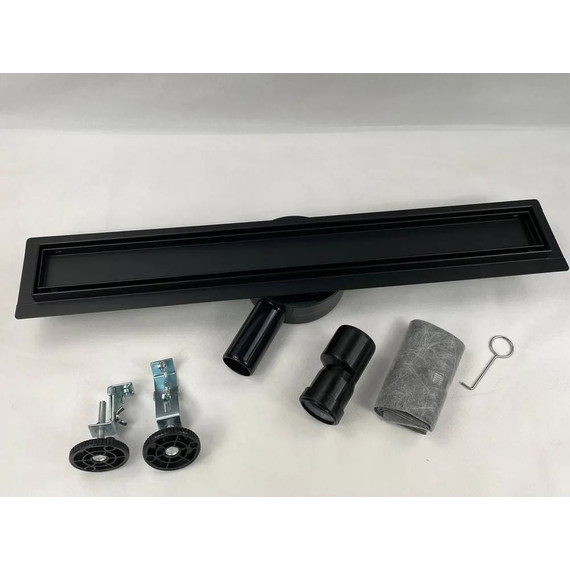 Трап Zeissler 70 см BAD557002BK, чёрный матовый (под плитку) - фото 4