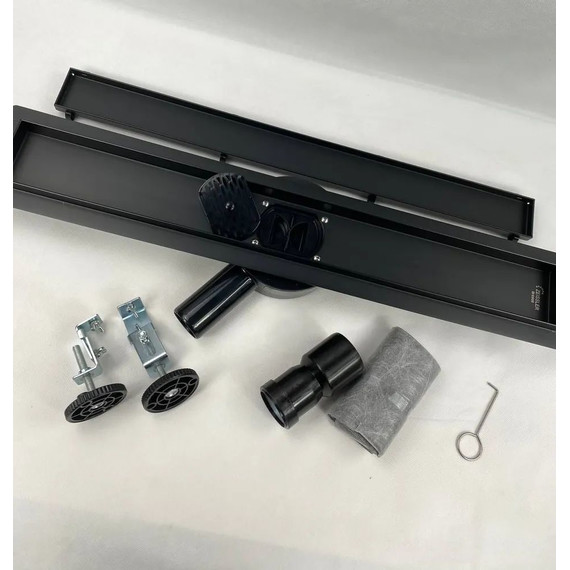 Трап Zeissler 80 см BAD558002BK, чёрный матовый (под плитку) - фото 13