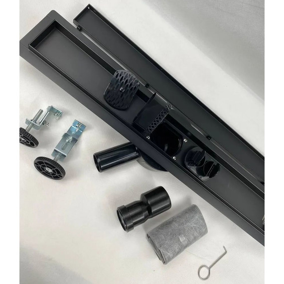 Трап Zeissler 80 см BAD558002BK, чёрный матовый (под плитку) - фото 15