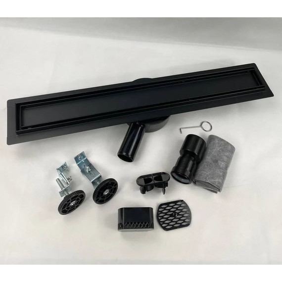 Трап Zeissler 80 см BAD558002BK, чёрный матовый (под плитку) - фото 3