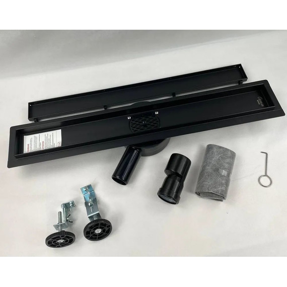 Трап Zeissler 80 см BAD558002BK, чёрный матовый (под плитку) - фото 8