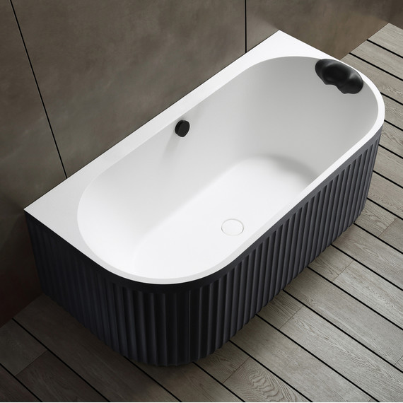 Ванна акриловая Abber Leipzig 170x80 см AM9916BW, чёрно-белый матовый - фото 