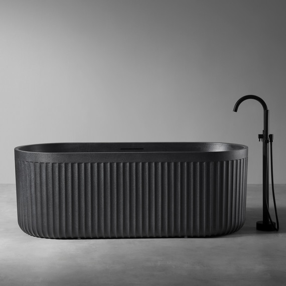 Ванна отдельностоящая Abber Stuttgart 170x75 см AM9925B, чёрный матовый - фото, картинка  Ванна отдельностоящая Abber Stuttgart 170x75 см AM9925B, чёрный матовый - фото