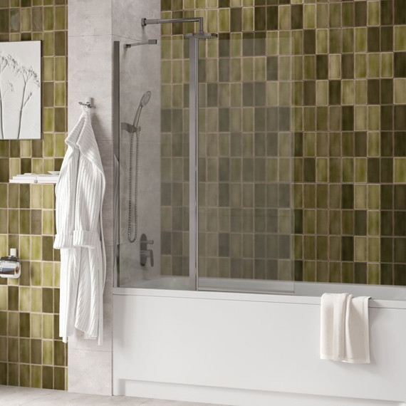 Шторка для ванны WasserKraft Salm 110 см 27P02-110, серебристый/прозрачное - фото 2