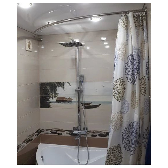 Карниз для ванны Aquatek 148х148 см дуга (для ванны Лира) KARN-0000013 - фото 3