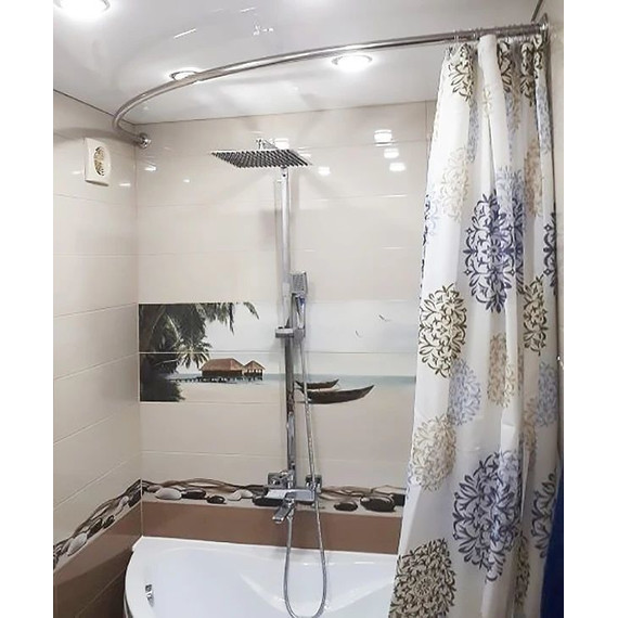 Карниз для ванны Aquatek 150х150 см дуга (для ванны Эпсилон) KARN-0000025 - фото 2