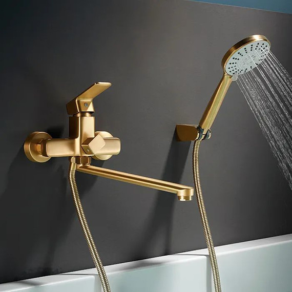 Смеситель для ванны Ledeme L2280Y, золото - фото, картинка 10 Смеситель для ванны Ledeme L2280Y, золото - фото 10