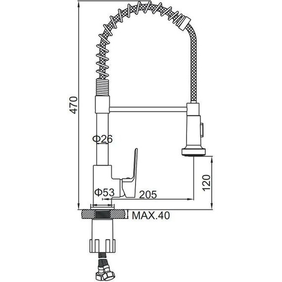 Смеситель для кухни Ledeme L4080Y, золото - фото 2