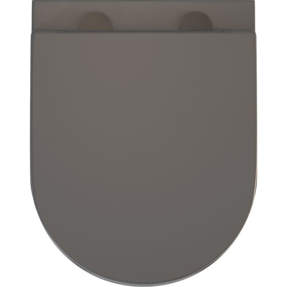 Унитаз подвесной безободковый Sole Pandora 2 grey с тонкой крышкой микролифт, Цвет производителя: серый - фото 11