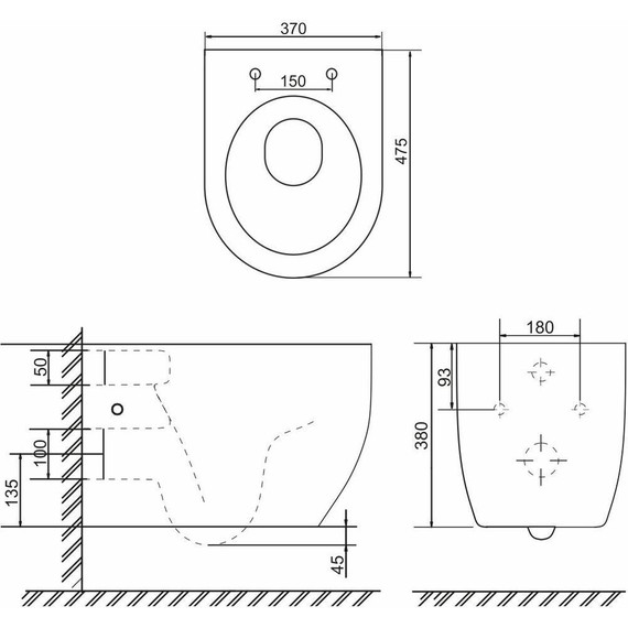 Унитаз подвесной безободковый Sole Pandora 2 grey с тонкой крышкой микролифт, Цвет производителя: серый - фото 12