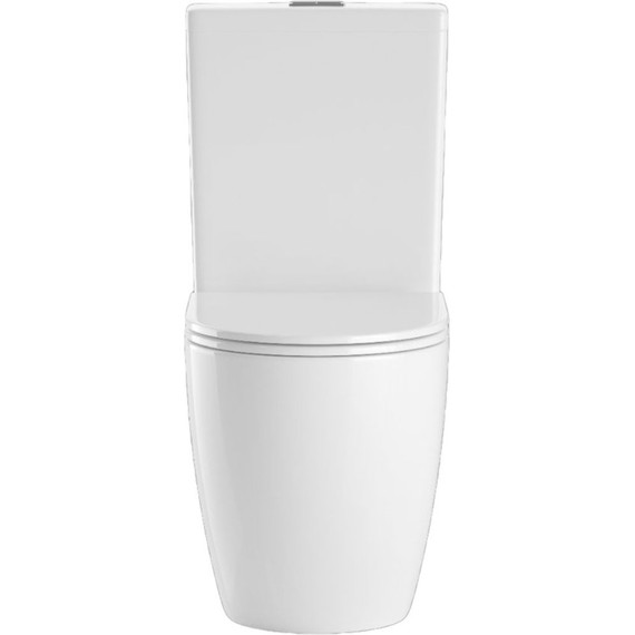 Унитаз-компакт безободковый Sole Pandora 3 с тонкой крышкой микролифт - фото, картинка 2 Унитаз-компакт безободковый Sole Pandora 3 с тонкой крышкой микролифт - фото 2