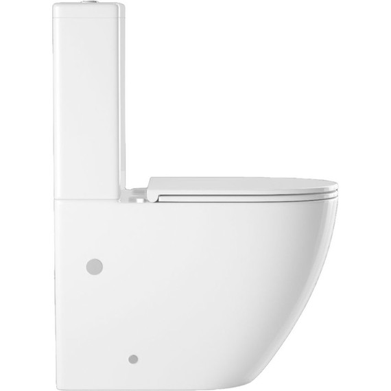 Унитаз-компакт безободковый Sole Pandora 3 с тонкой крышкой микролифт - фото, картинка 3 Унитаз-компакт безободковый Sole Pandora 3 с тонкой крышкой микролифт - фото 3