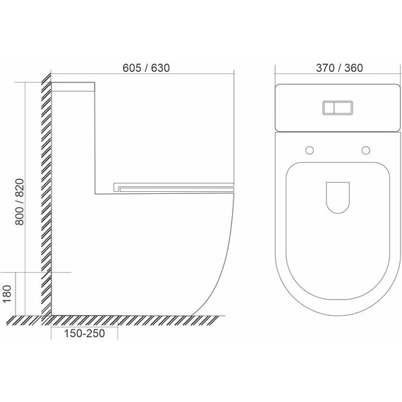 Унитаз-компакт безободковый Sole Pandora 3 с тонкой крышкой микролифт - фото, картинка 5 Унитаз-компакт безободковый Sole Pandora 3 с тонкой крышкой микролифт - фото 5