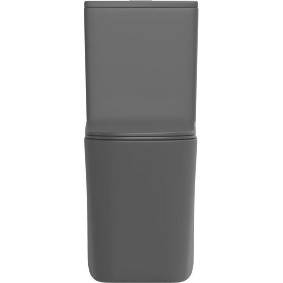 Унитаз-компакт безободковый Sole Cube 2 black с тонкой крышкой микролифт, Цвет производителя: чёрный - фото 3