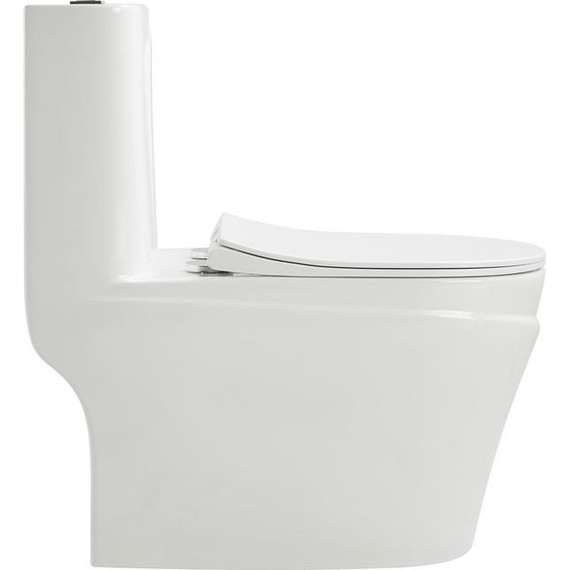 Унитаз-моноблок безободковый Sole Status с тонкой крышкой микролифт - фото 4