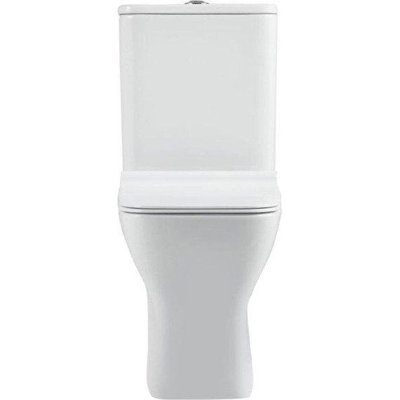 Унитаз-компакт безободковый Sole Puls с тонкой крышкой микролифт - фото, картинка 2 Унитаз-компакт безободковый Sole Puls с тонкой крышкой микролифт - фото 2