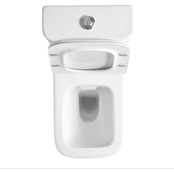 Унитаз-компакт безободковый Sole Puls с тонкой крышкой микролифт - фото, картинка 3 Унитаз-компакт безободковый Sole Puls с тонкой крышкой микролифт - фото 3