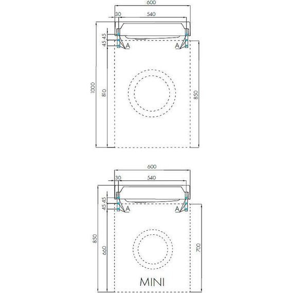 Раковина над стиральной машиной Акватон Рейн 60 см 1A72103KRW210 - фото 7