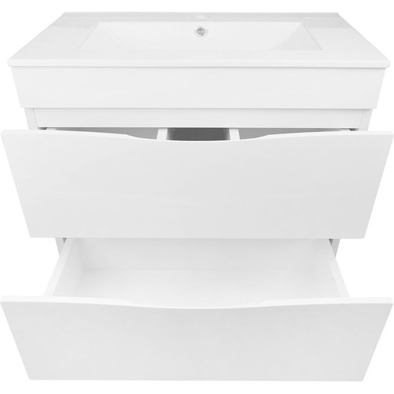 Тумба напольная с раковиной Loranto Santorini 80 см CS00086974 (раковина Leon 80) белый глянцевый - фото, картинка 5 Тумба напольная с раковиной Loranto Santorini 80 см CS00086974 (раковина Leon 80) белый глянцевый - фото 5