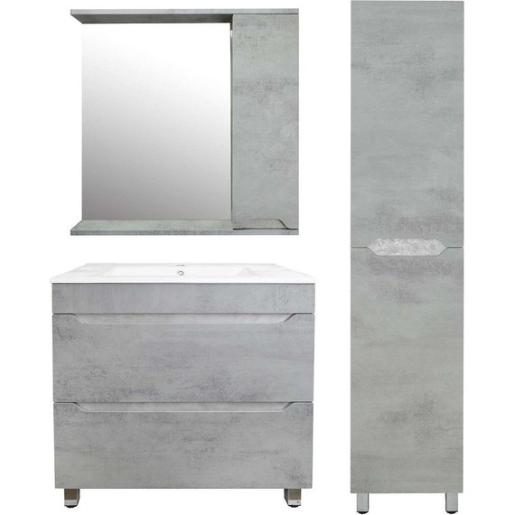 Тумба напольная с раковиной Loranto Florena 60 см CS00086990 (раковина Leon 60) светлый бетон - фото, картинка 13 Тумба напольная с раковиной Loranto Florena 60 см CS00086990 (раковина Leon 60) светлый бетон - фото 13