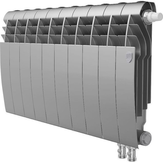 Радиатор Royal Thermo BiLiner 350 VR Silver Satin 800х430 мм (10 секций) - фото 