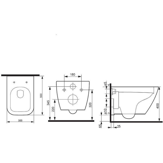 Унитаз подвесной безободковый Am.Pm Spirit V2.0 Square FlashClean C701701SC с крышкой микролифт - фото 11