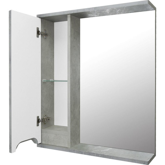 Зеркало-шкаф Loranto Florena 60 см CS00086983 L, светлый бетон - фото 4