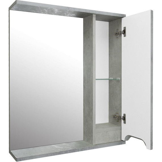 Зеркало-шкаф Loranto Florena 60 см CS00086984 R, светлый бетон - фото 4