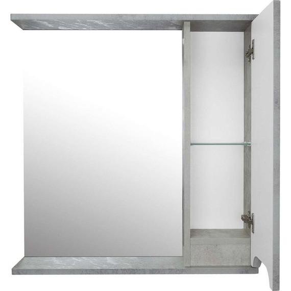 Зеркало-шкаф Loranto Florena 70 см CS00086985 R, светлый бетон - фото 5
