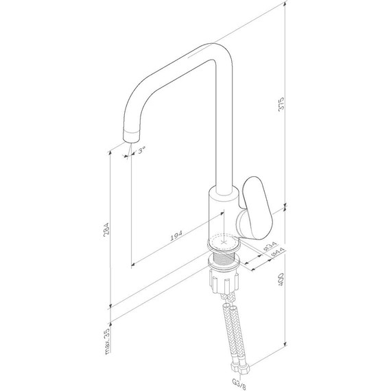 Смеситель для кухни AM.PM Like F8006000, Цвет производителя: хром - фото 9