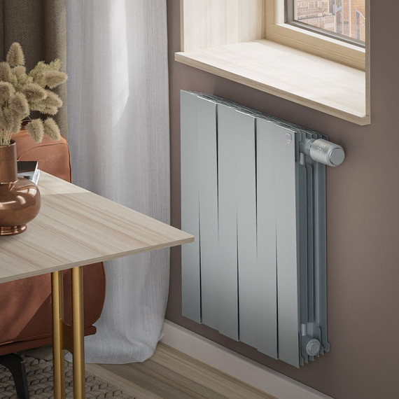 Радиатор Royal Thermo PianoForte 500 Silver Satin VDR80 480х590 мм (6 секций) - фото 4