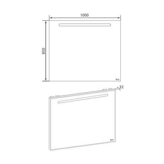 Зеркало с подсветкой ROCA LAKS 100 см ZRU9302809 - фото 4