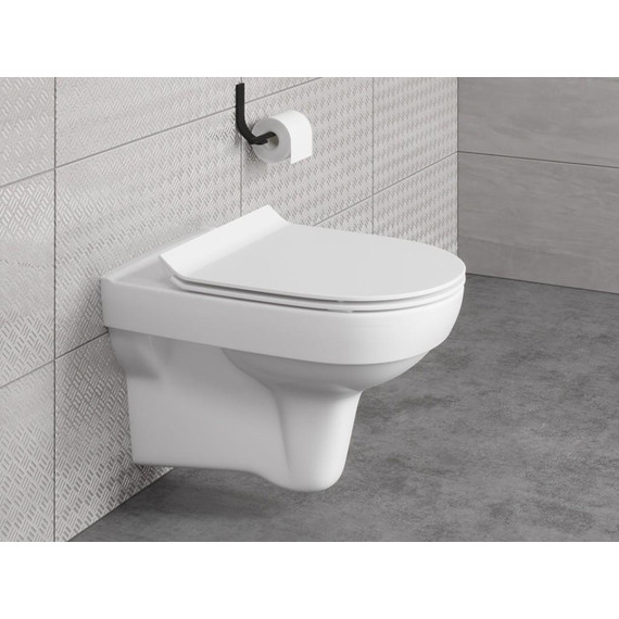 Унитаз подвесной Cersanit CITY NEW CLEAN ON с крышкой дюропласт - фото, картинка 6 Унитаз подвесной Cersanit CITY NEW CLEAN ON с крышкой дюропласт - фото 6