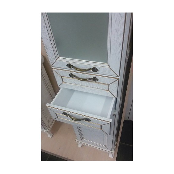 Пенал напольный Стиль Пандора 40 см R, белое золото - фото 6