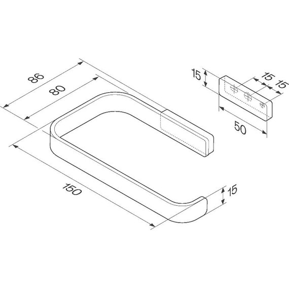 Держатель для туалетной бумаги AM.PM Func A8F34122, чёрный - фото 8