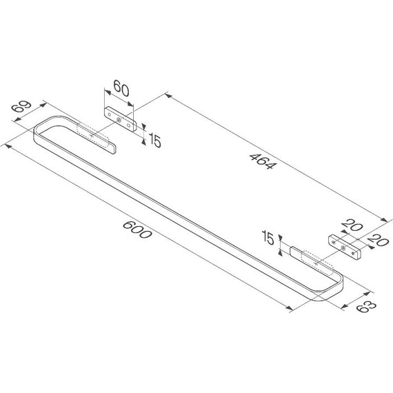 Полотенцедержатель AM.PM Func A8F346422, чёрный - фото 7