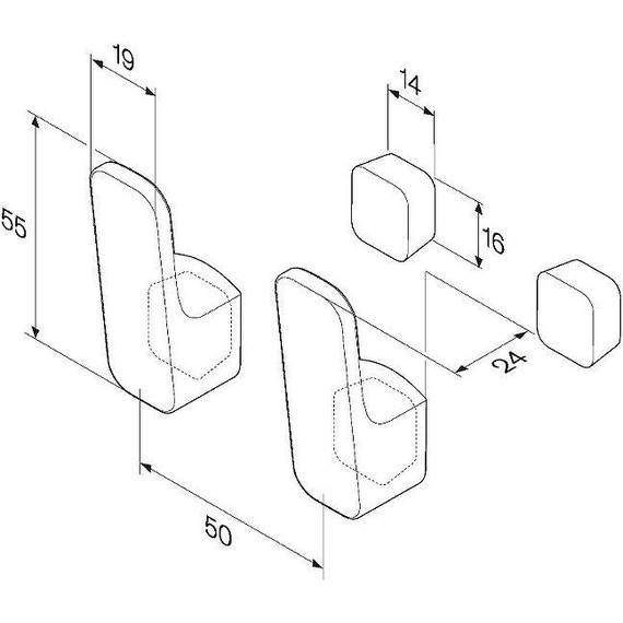 Крючок AM.PM Func A8F35600 (2 шт) - фото 7
