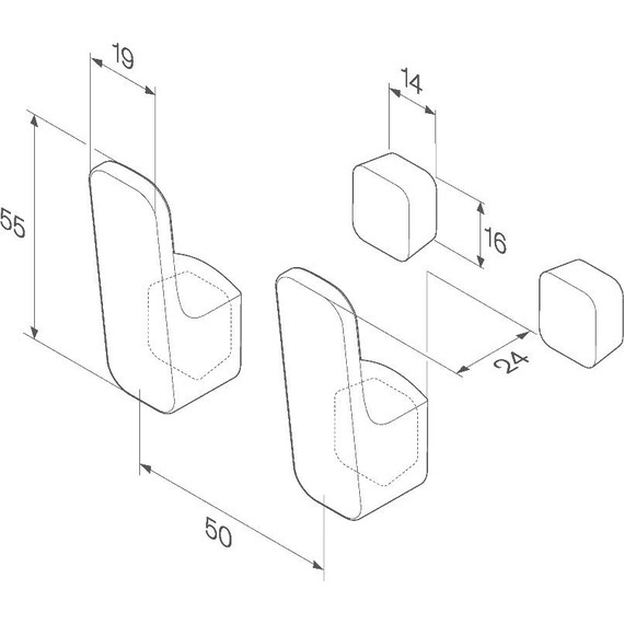 Крючок AM.PM Func A8F35622 (2 шт) чёрный - фото 7