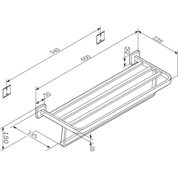Полка для полотенец AM.PM Func A8F37700 - фото 3