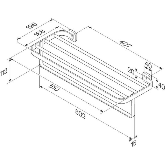 Полка для полотенец AM.PM Func A8F37722, цвет чёрный - фото 7