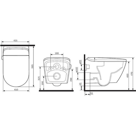 Унитаз-биде подвесной безободковый Am.Pm Sensation CCC301700SC с электронной крышкой - фото 14