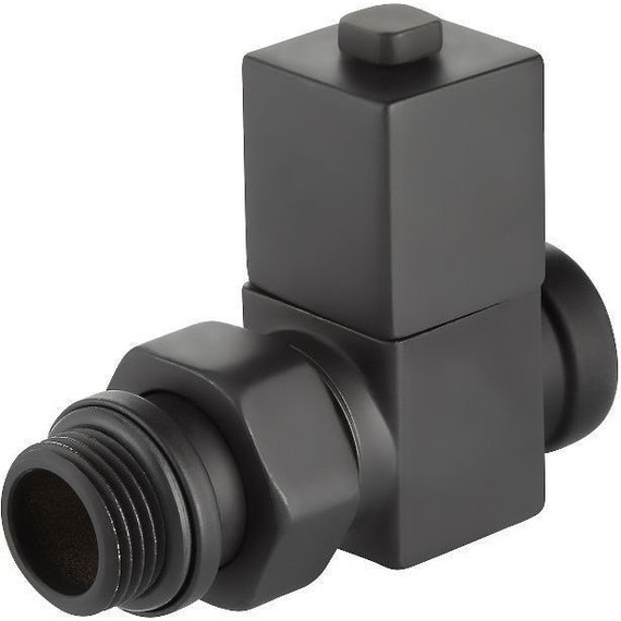 Вентиль для радиатора прямой Royal Thermo Cube 1/2" RTE 56.0006, чёрный - фото 3