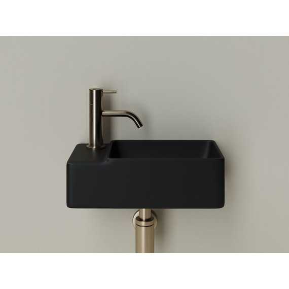 Раковина подвесная Ceramicanova Element 40 см L CN5046MB, чёрный матовый - фото 2