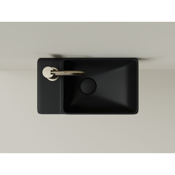 Раковина подвесная Ceramicanova Element 40 см L CN5046MB, чёрный матовый - фото 4