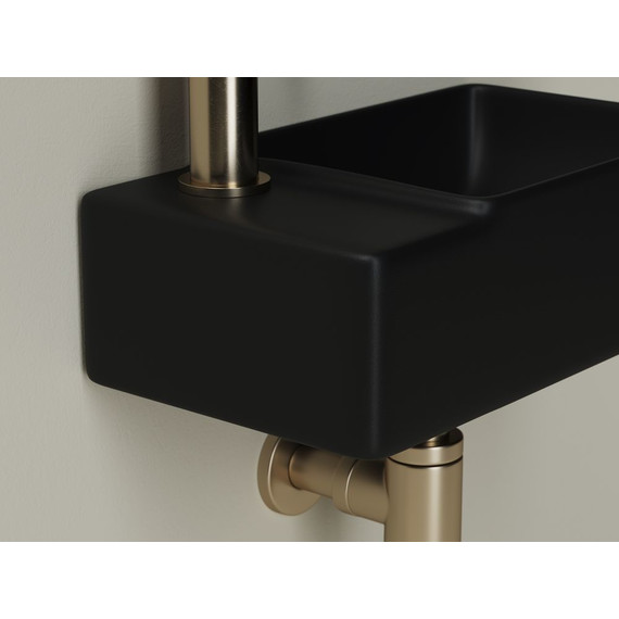 Раковина подвесная Ceramicanova Element 40 см L CN5046MB, чёрный матовый - фото 5