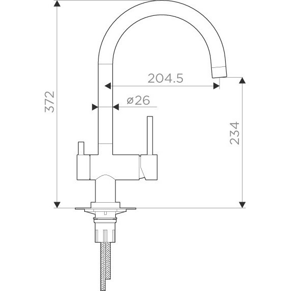Смеситель для кухни Omoikiri Yamada-LG 4994479, светлое золото - фото 2