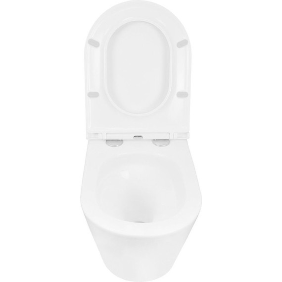 Инсталляция с подвесным унитазом комплект: Grohe Rapid SL 38772001 с подвесным безободковым унитазом Azario Teramo AZ-0053-UQ3 сиденье микролифт, крепление, кнопка смыва хром - фото 7