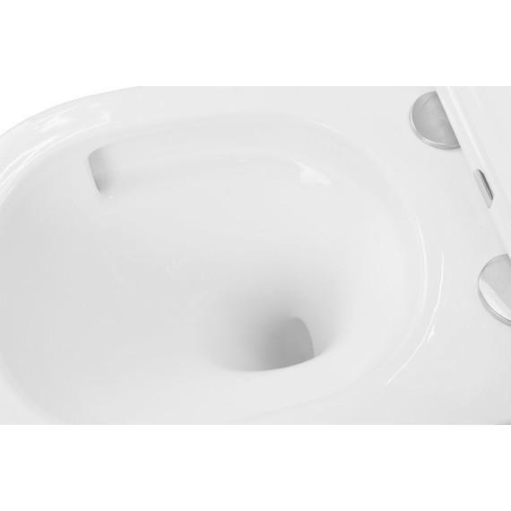 Инсталляция с подвесным унитазом комплект: Grohe Rapid SL 38772001 с подвесным безободковым унитазом Azario Teramo AZ-0053-UQ3 сиденье микролифт, крепление, кнопка смыва хром - фото 9