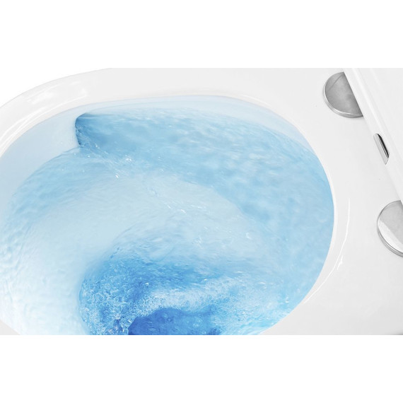 Инсталляция с подвесным унитазом комплект: Grohe Rapid SL 38772001 с подвесным безободковым унитазом Azario Teramo AZ-0053-UQ3 сиденье микролифт, крепление, кнопка смыва хром - фото 10